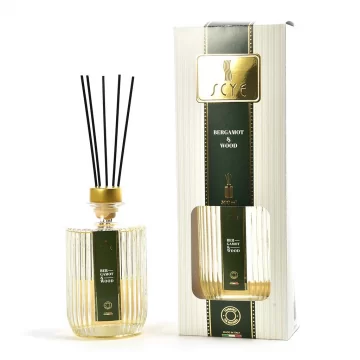 DIFFUSORE DI ESSENZA 500ML BERGAMOT E WOOD CON BACCHETTI IN COTONE IN SCATOLA REGALO