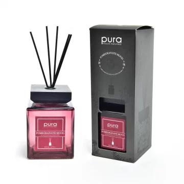 DIFFUSEUR DE PARFUM 1 LITRE DE GRENADE EN BOIS AVEC DES PAQUETS DANS UNE BOÎTE