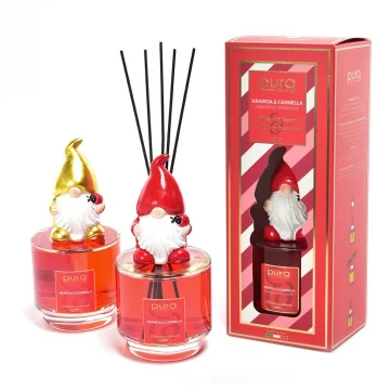 CHRISTMAS Diffusore di Essenza 500ml Arancia e Cannella con Bacchette in Cotone in Scatola Regalo 🎄✨ CHRISTMAS Diffusore di Essenza 500ml Arancia e Cannella con Bacchette in Cotone in Scatola Regalo 🎄✨