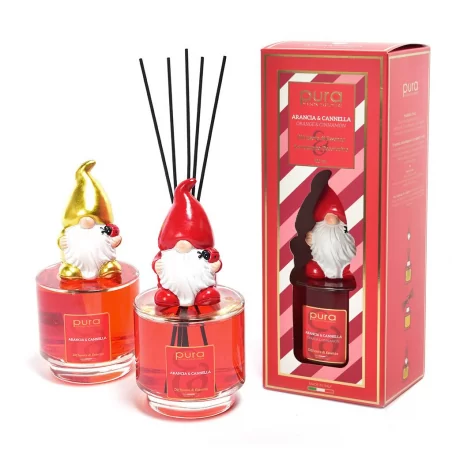 CHRISTMAS Diffusore di Essenza 500ml Arancia e Cannella con Bacchette in Cotone in Scatola Regalo 🎄✨
