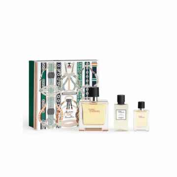 Hermes Terre D Hermes Set Puro Perfume 75ml + 12.5ml + ASL 40ml