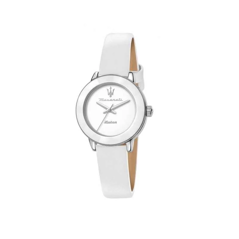Orologio Maserati Donna Successo Solar Pelle Bianco R8851145502 Orologio Maserati Donna Successo Solar Pelle Bianco R8851145502