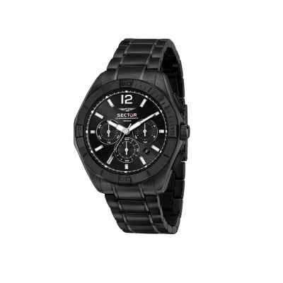 Orologio SECTOR Uomo 790 Cronografo Acciaio Total Black R327363002 Orologio SECTOR Uomo 790 Cronografo Acciaio Total Black R327363002