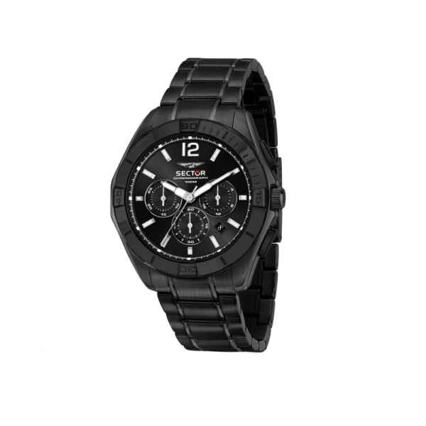 SEKTOR Man 790 Chronograph Stahl Insgesamt Schwarz