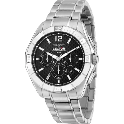 Herrenuhr SECTOR 790 R3273636003 Chrono Armband Black Steel Sub 100mt