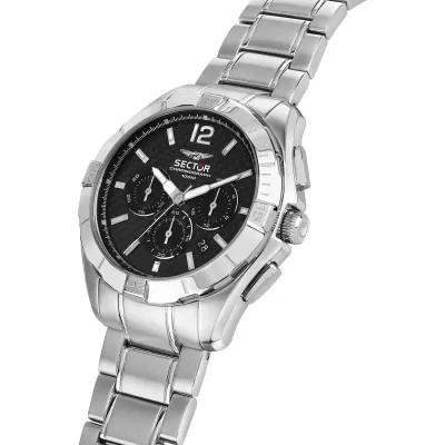 Herrenuhr SECTOR 790 R3273636003 Chrono Armband Black Steel Sub 100mt