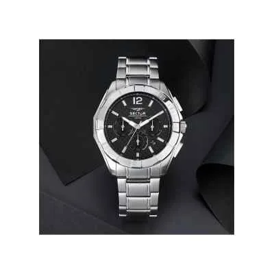 Orologio Uomo SECTOR 790 R3273636003 Chrono Bracciale Acciaio Nero Sub 100mt Orologio Uomo SECTOR 790 R3273636003 Chrono Bracciale Acciaio Nero Sub 100mt