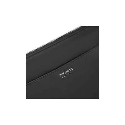 Pineider Pouch Medium Grainer - Daily in Black Liscia Vitello Leather Pineider Pouch Medium Grainer - Daily in Black Liscia Vitello Leather
