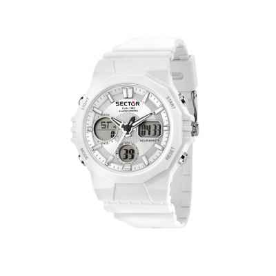 Secteur Ex-40 44mm Cadran Argent Numérique Blanc