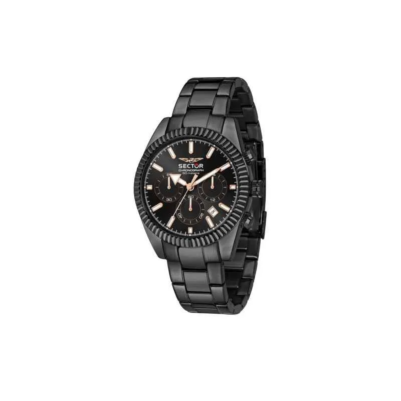 Orologio SECTOR Uomo 240 Cronografo Acciaio Total Black Limited R3273676005