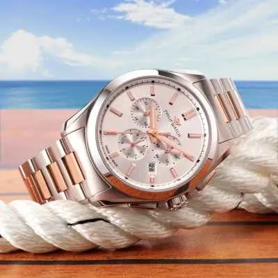 Philip Watch Cronografo Uomo al Quarzo Amalfi R8273618005 Argento