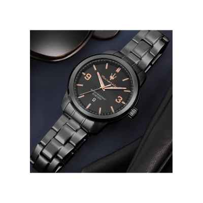 Regardez MASERATI Man Success Datario en acier inoxydable noir