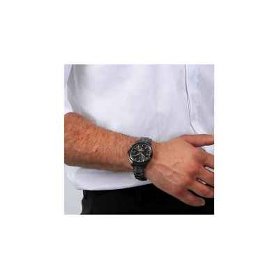 Regardez MASERATI Man Success Datario en acier inoxydable noir