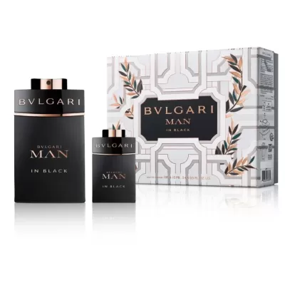 Hombre Bvlgari en negro conjunto EDP 100ml + EDP 15ml