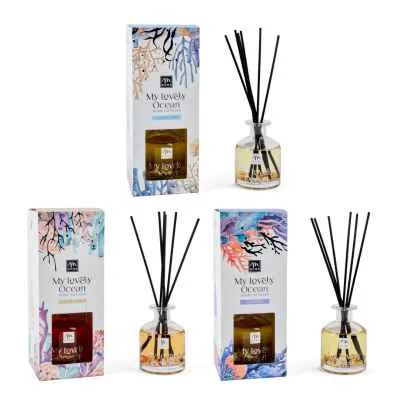 Essence diffuser with Sea Bacchetti 230ml Assorted fragrances: Golden Coast, Ocean Mist, Coconut Beach