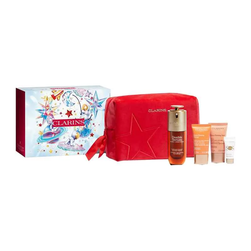 Clarins Set Double Serum & Extra-Firming: soin de peau de plein âge dans l'édition cadeau Clarins Set Double Serum & Extra-Firming: soin de peau de plein âge dans l'édition cadeau