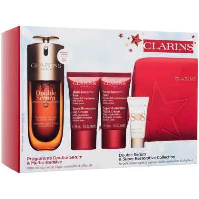 Clarins Set Anti-Age mit doppeltem Serum & Super Restaurativ: Skincare Global für eine regenerierte Haut