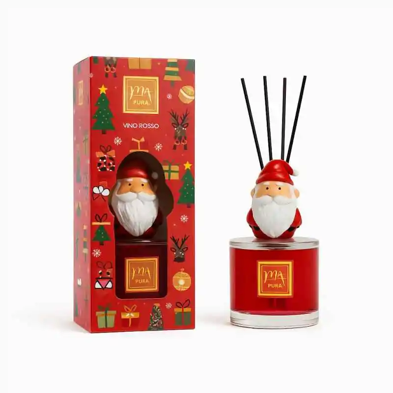CHRISTMAS PURA Diffusore di Essenza Vino Rosso 500ml con Bacchette in Cotone in Scatola Regalo 🍷🎄 CHRISTMAS PURA Diffusore di Essenza Vino Rosso 500ml con Bacchette in Cotone in Scatola Regalo 🍷🎄