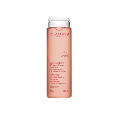 Clarins Cleansing Micellar Water with Alpine Golden Gentian and Lemon Balm Extracts - Sensitive Skin 200ml