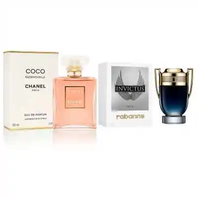 Pacchetto Chanel Coco Mademoiselle EDP 100ml + Paco Rabanne Invictus Parfum 100ml Pacchetto Chanel Coco Mademoiselle EDP 100ml + Paco Rabanne Invictus Parfum 100ml