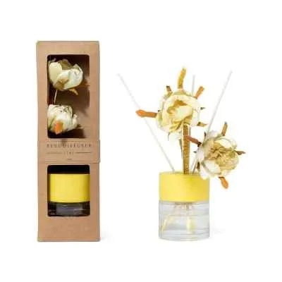 Profumo Ambiente Fiore di Lime 100 ml con Diffusore a Bastoncini e Fiori Decorativi