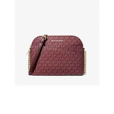 Michael Kors Jet Set Travel Medium Signature Logo Dome Crossbody Bag