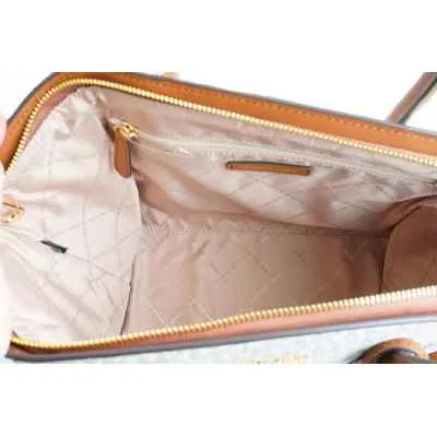 Michael Kors Avril Large Satchel Logo Vanilla