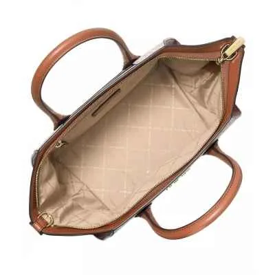 Michael Kors Avril Large Satchel Logo Vanilla