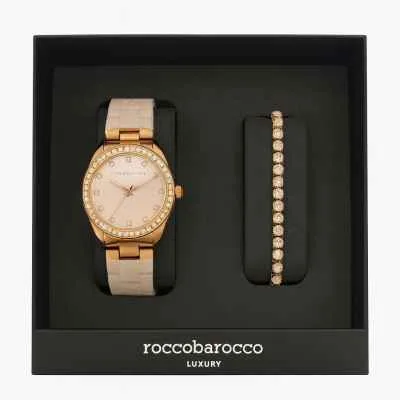 Set Orologio & Bracciale Roccobarocco Rose Gold