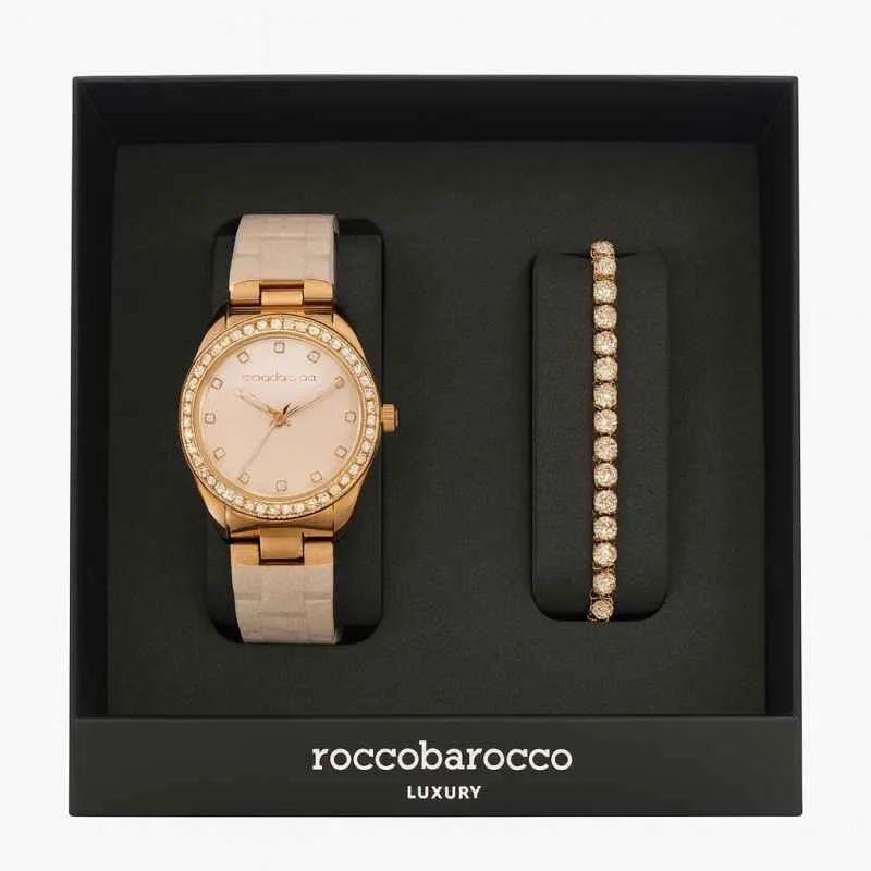 Set Orologio & Bracciale Roccobarocco Rose Gold Set Orologio & Bracciale Roccobarocco Rose Gold
