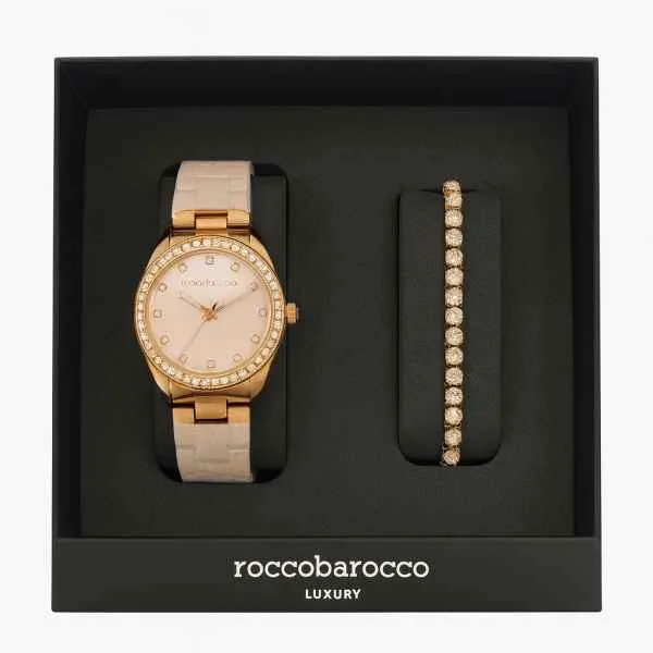 Set Orologio & Bracciale Roccobarocco Rose Gold