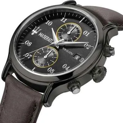 Orologio Uomo MASERATI Epoca R8871618002 Chrono Vera Pelle Orologio Uomo MASERATI Epoca R8871618002 Chrono Vera Pelle