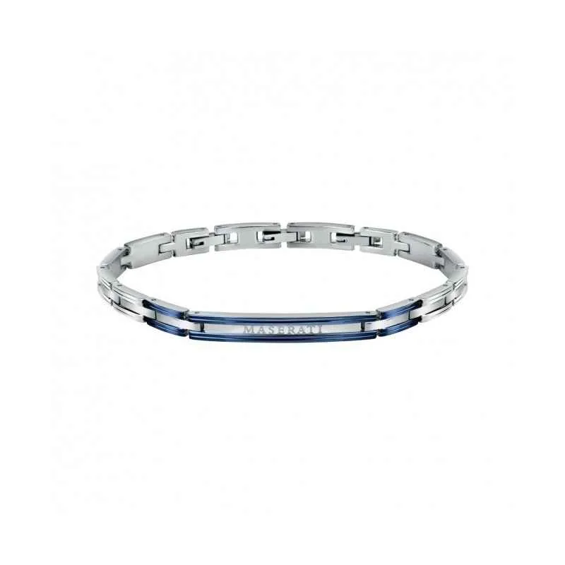 Bracciale Uomo Maserati in Acciaio e Dettagli Blu Bracciale Uomo Maserati in Acciaio e Dettagli Blu