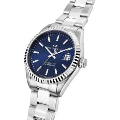 Philip Watch Orologio Automatico Argento Uomo R8223597030 Philip Watch Orologio Automatico Argento Uomo R8223597030