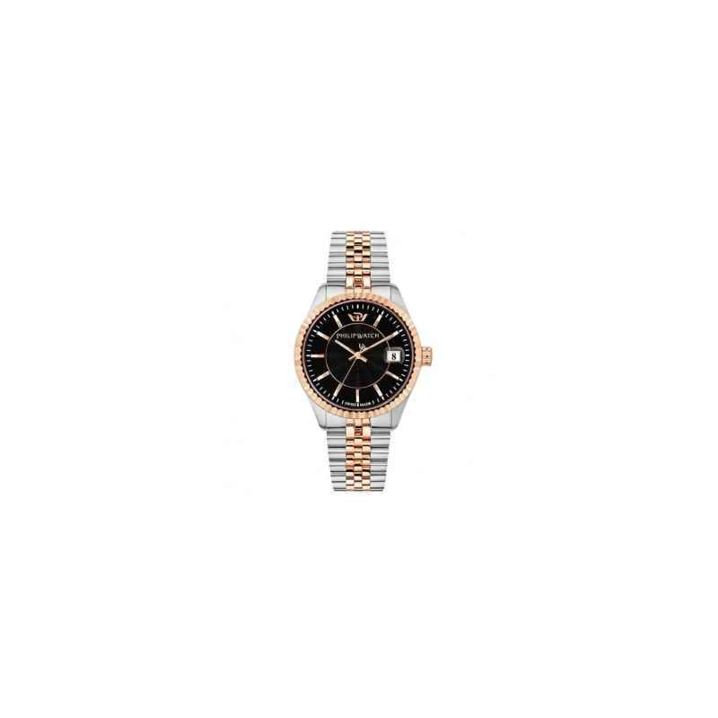 Orologio Uomo Philip Watch Caribe Solo Tempo Bicolore Quadrante Nero R8253597093 Orologio Uomo Philip Watch Caribe Solo Tempo Bicolore Quadrante Nero R8253597093