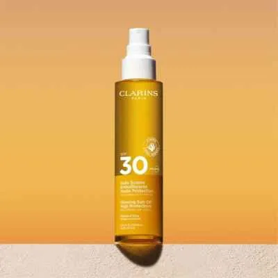 Clarins Glowing Sun Oil High Protection SPF30 Water Resistant 150ml