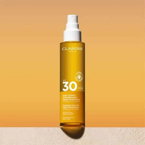 Clarins Glowing Sun Oil High Protection SPF30 Water Resistant 150ml