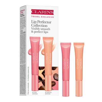 Clarins Lip Perfector Set 01 Rose Shimmer 12ml + 02 Apricot Shimm