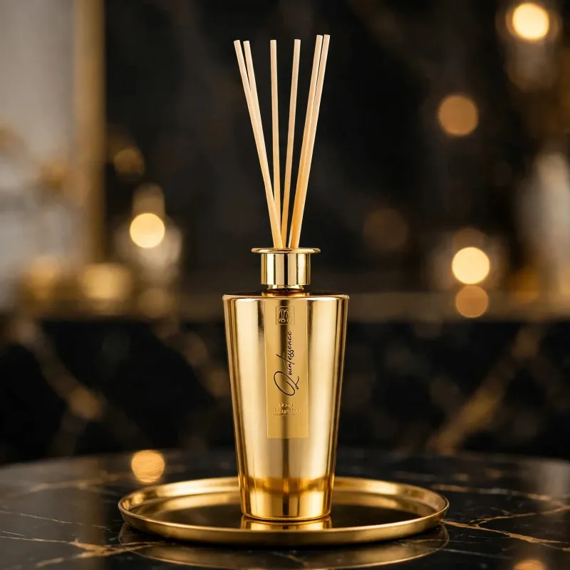 Diffusore di Essenza in Vetro Oro 500 ml Diffusore di Essenza in Vetro Oro 500 ml
