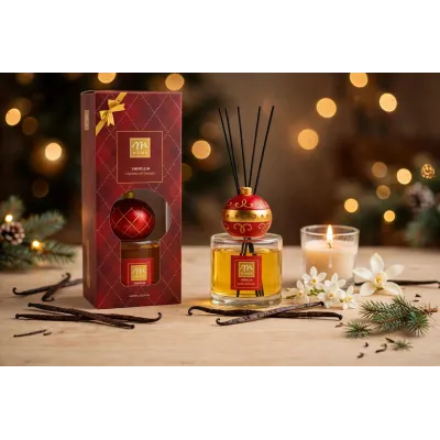 CHRISTMAS PURA Diffusore di Essenza Lola Vaniglia 500ml con Bacchette in Cotone in Scatola Regalo 🎅✨