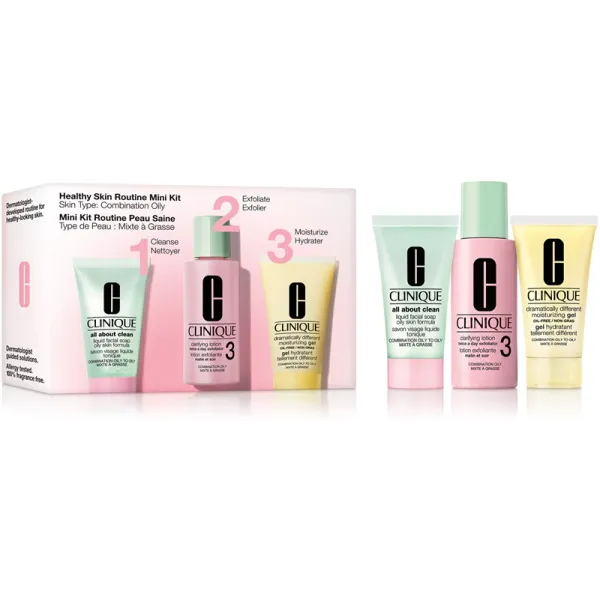 Clinique 3-Step Skin Care System Set Combination Oily Skin (Type 3)