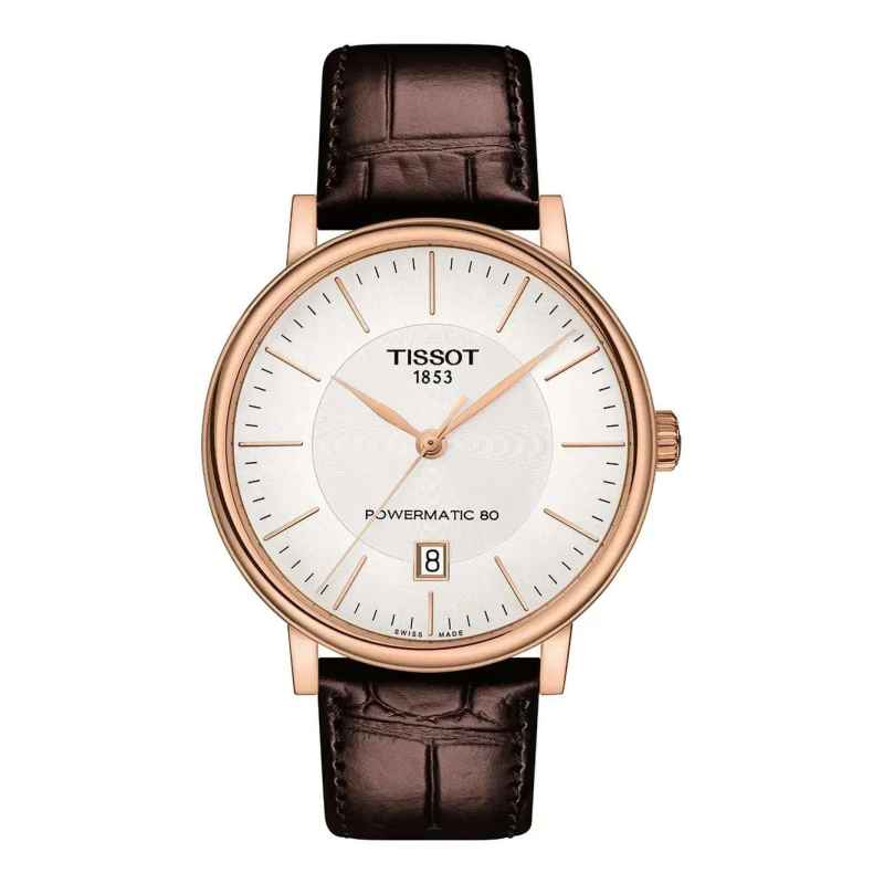 Orologio Uomo Tissot Automatico con Cinturino in Pelle Marrone Orologio Uomo Tissot Automatico con Cinturino in Pelle Marrone