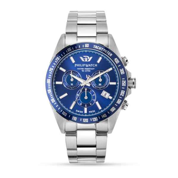 Cronografo uomo al quarzo Philip Watch Caribe Sport R8273607005 Blu