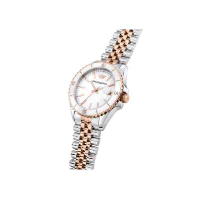Philip Watch Caribe Diving R8253597637 Quarzo Donna 35mm Bicolore Oro Rosa