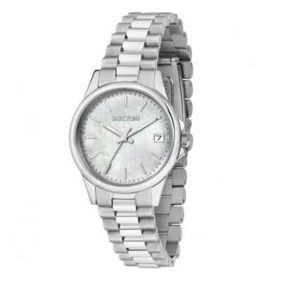 Orologio Donna Sector 230 in Acciaio con Quadrante in Madreperla