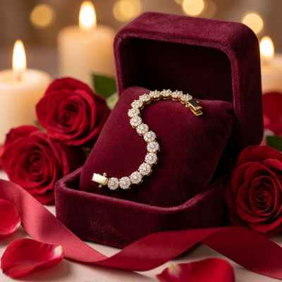 Bracciale Donna Fiore Magic 17 cm in Argento 925 Dorato con Zirconi Bracciale Donna Fiore Magic 17 cm in Argento 925 Dorato con Zirconi